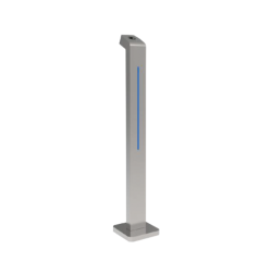Stalp din INOX cu suport pentru fixarea echipamentelor de control acces DTF-413