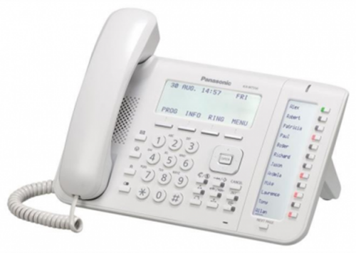 Telefon proprietar Panasonic model KX-NT556X, IP, alb