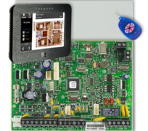 Centrala de alarma Magellan MG5000+ cutie cu traf+ Touch Screen TM50 cu licenta + REM1 / REM15