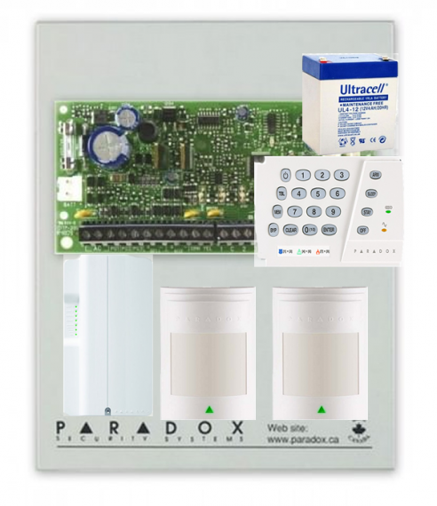 Kit centrala alarma Sp4000,Paradox  Kit S4-2P