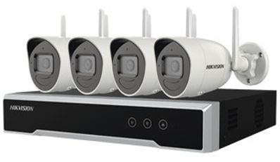 KIT supraveghere video IP HIKVISION NK42W0H-1T(WD) D cu 4 camere wireles