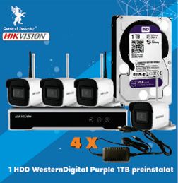 KIT supraveghere IP WiFi HIKVISION NK44W0H-1T(WD) D