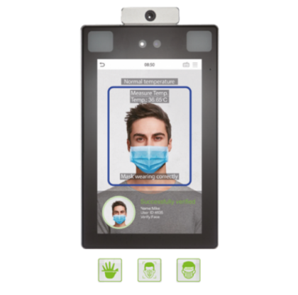 Terminal control acces cu recunoastere faciala si palma - detectie temperatura, masca de protectie PROFACE-X-TD