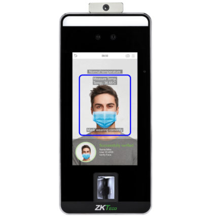 Terminal control acces biometric cu recunoastere faciala, palma, amprenta si detectie temperatura SPEEDFACE-V5L-TD