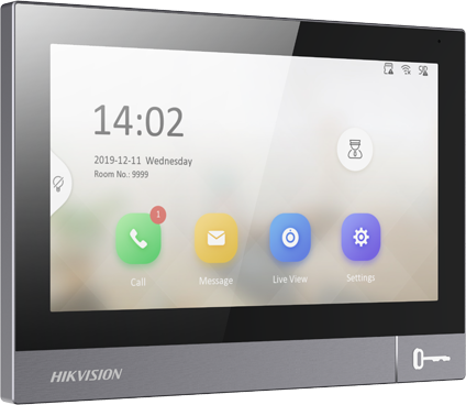 Monitor videointerfon TCP/IP, IPS LCD 7 inch touch screen, Wi-Fi, PoE, Alarma IN