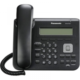 Telefon SIP Panasonic model KX-UT123NE-B, Dual Port, negru