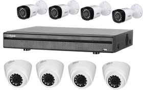 Kit de supraveghere video cu 8 camere  + DVR GRATUIT ,KIT HDCVI 2MP