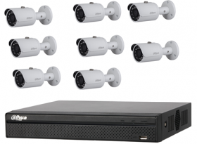 Kit de supraveghere video cu 8 camere+NVR GRATUIT,KIT IP 3MP 8X