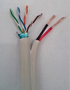  Cablu  FTP    +   2 x 0,75 mm2 ( Litat )  - este cablu FTP + cablu Alimentare