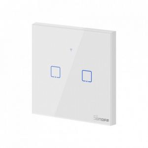 Intrerupator Smart cu Touch Sonoff T0 EU TX , WiFi, (2 canale)