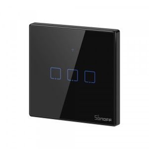 Intrerupator Smart cu Touch WiFi + RF 433 Sonoff T3 EU TX, (3 canale)
