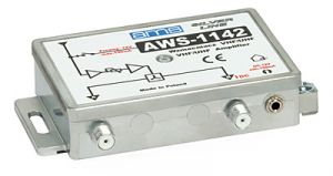 Amplificator CATV de interior AWS-1142 (2 ieşiri, 17/19 dB, 47-862MHz)