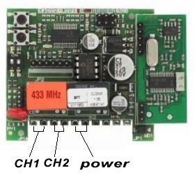 Receptor radio automatizare poarta BFT  cu 2 canale Clonix 2/2048 