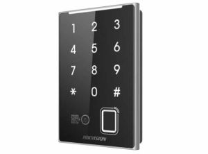Cititor de amprente (capacitate 5000), carduri, coduri QR si coduri de bare, cu tastatura HIKVISION DS-K1109DKFB-QR