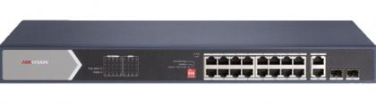 Switch 20 porturi Gigabit fara management, Hi PoE, 2 x RJ45, 2 x SFP 225W - HIKVISION DS-3E0520HP-E