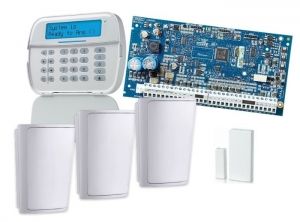 Kit wireless neo-starter DSC cu 3 detectori volumetrici si un contact magnetic